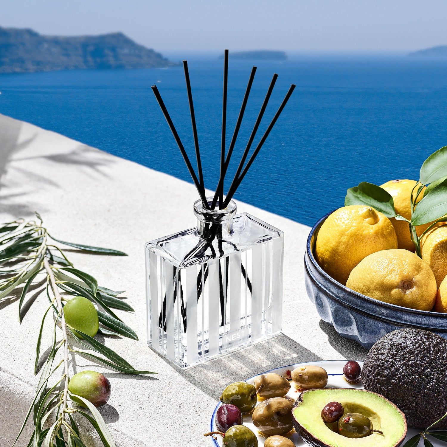 Nest Santorini Olive and Citron Reed Diffuser