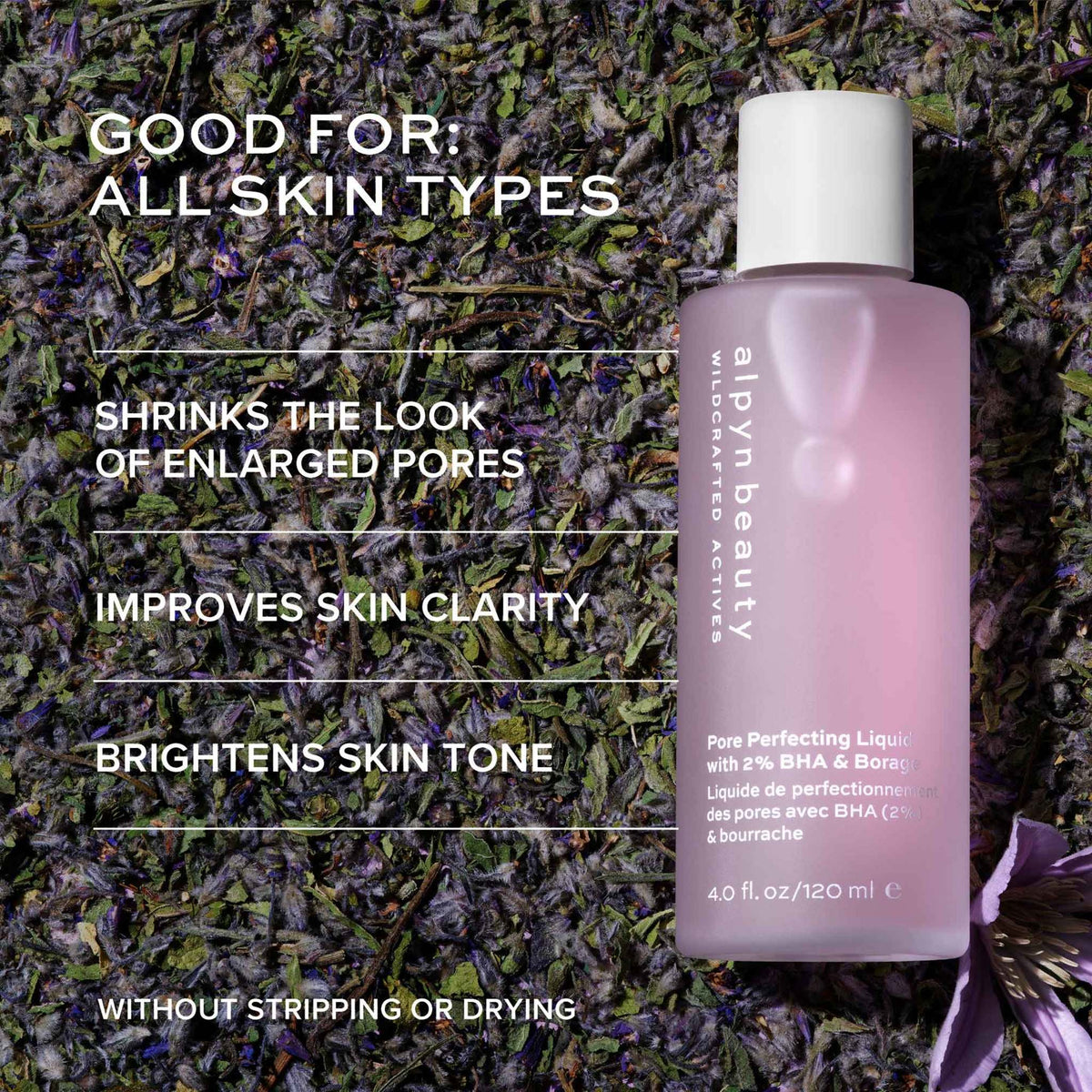Alpyn Beauty Pore Perfecting Liquid with 2% BHA and Borage .