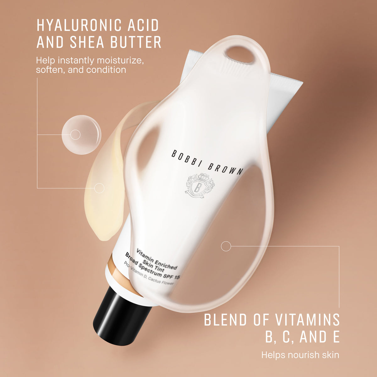 Bobbi Brown Vitamin Enriched Hydrating Skin Tint SPF 15 with Hyaluronic Acid . This product is for light complexions