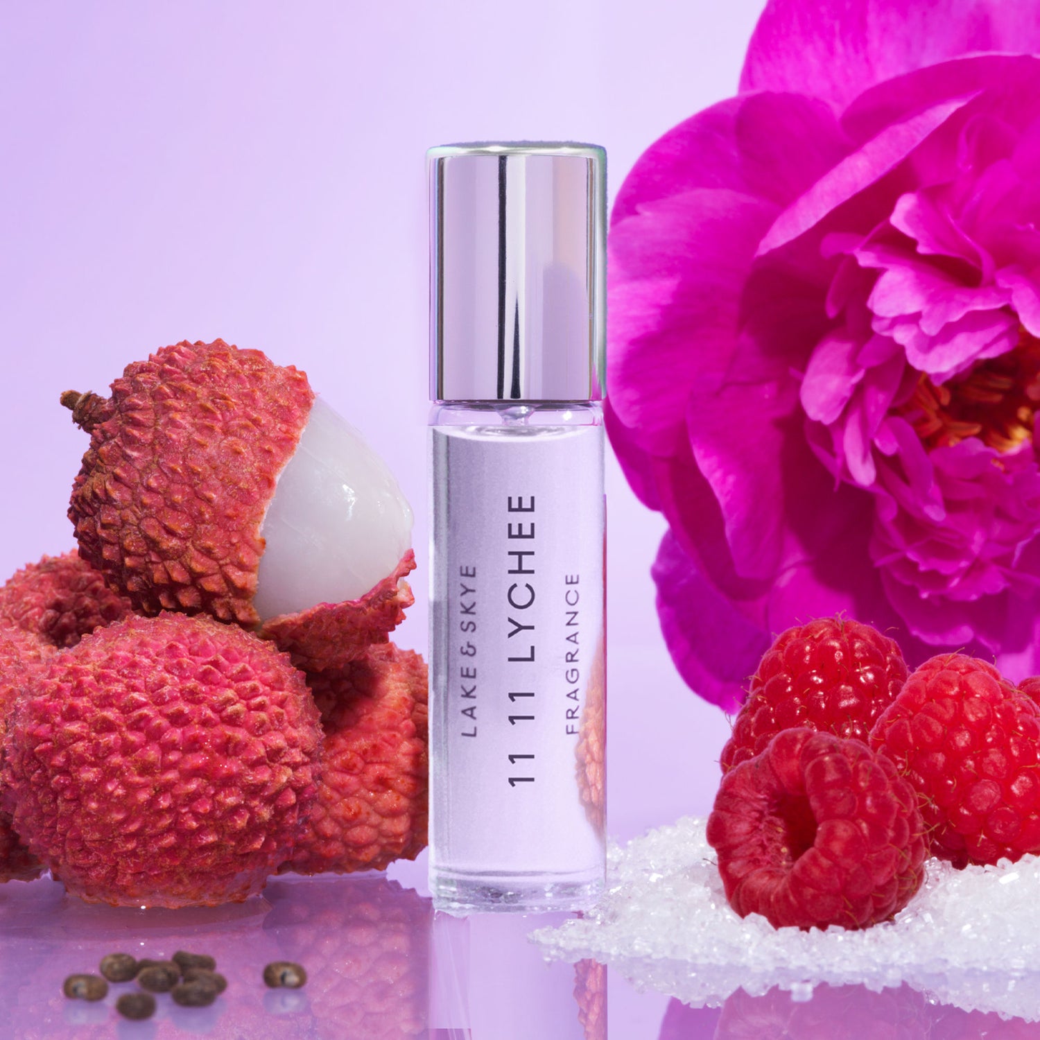 Image of an open Lake & Skye 11 11 Lychee Fragrance Oil Rollerball