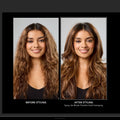 Before and after results of using Bumble and Bumble Spray de Mode Flexible Hold Hairspray