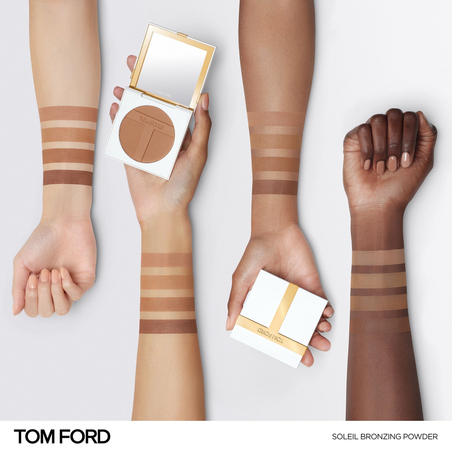 An arm swatch of Tom Ford Soleil Bronzing Powder