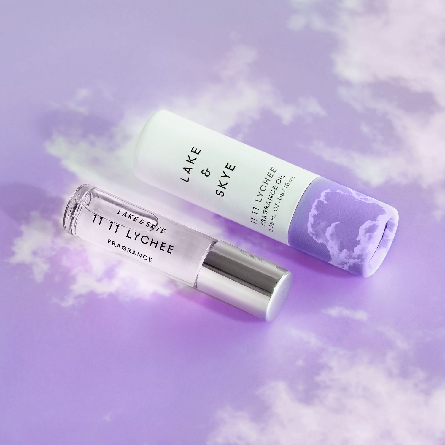 Image of a closed Lake & Skye 11 11 Lychee Fragrance Oil Rollerball
