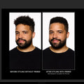 Before and after results of using Bumble and Bumble Hairdresser's Invisible Oil Heat/UV Protective Primer for Dry, Frizzy Hair