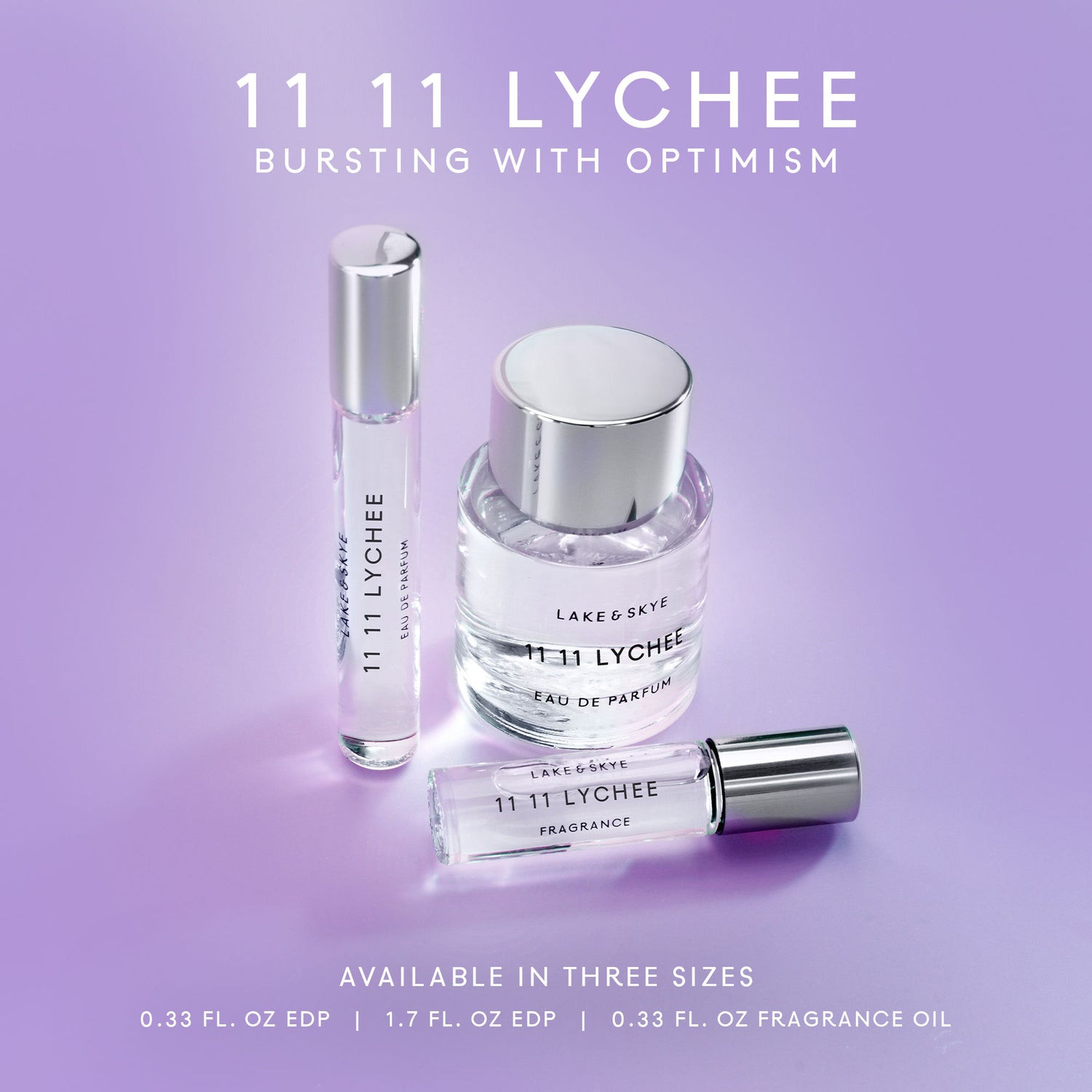 Top-view image of Lake & Skye 11 11 Lychee Fragrance Oil Rollerball