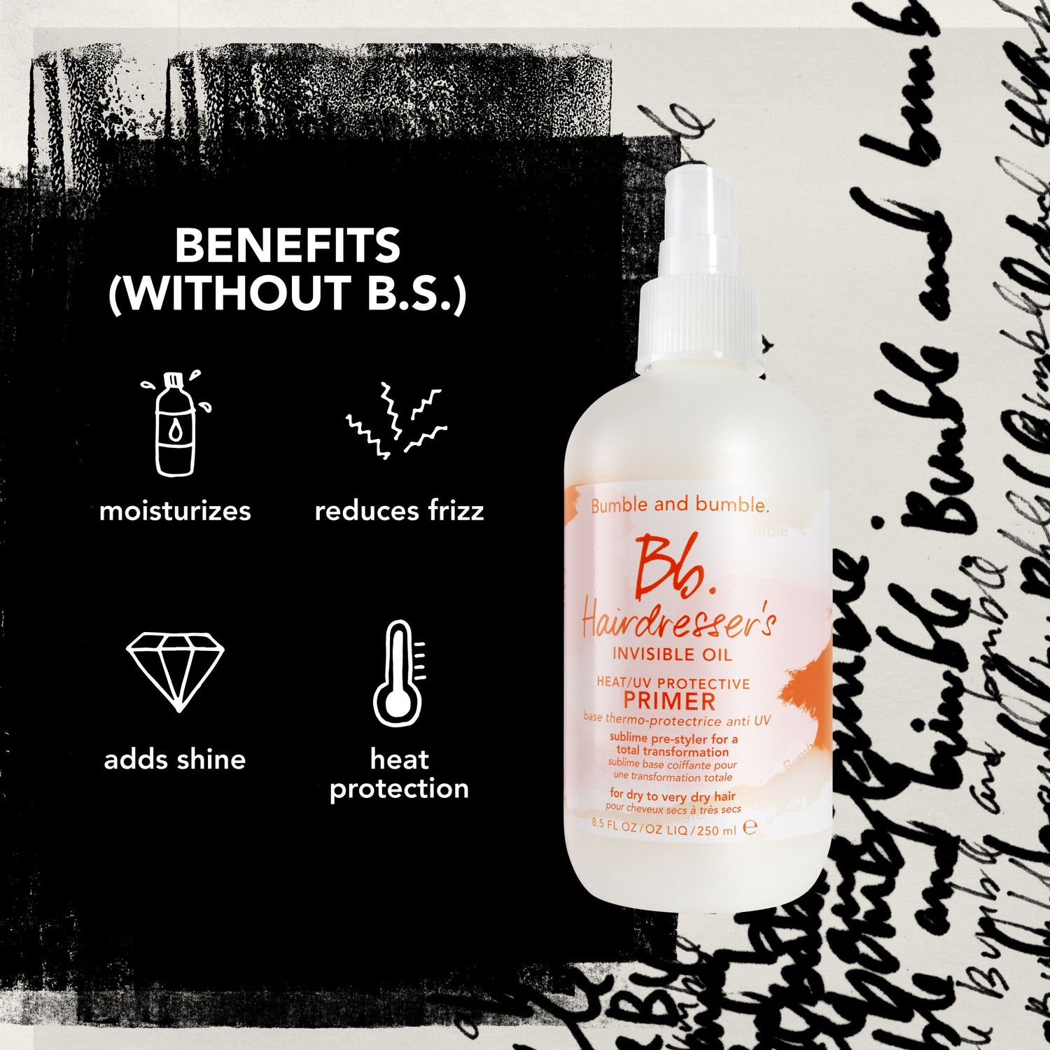 Lifestyle image of Bumble and Bumble Hairdresser's Invisible Oil Heat/UV Protective Primer for Dry, Frizzy Hair