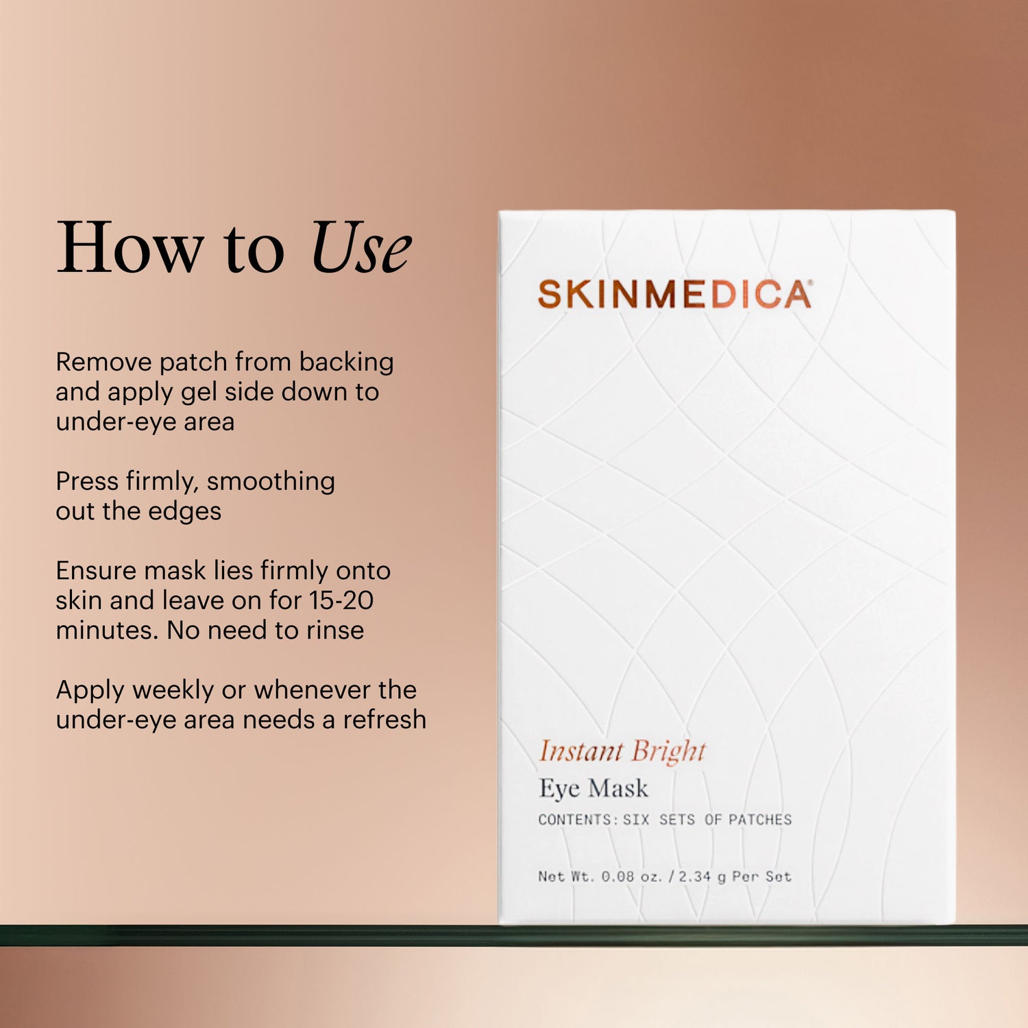 Information related to SkinMedica Instant Bright Eye Masks