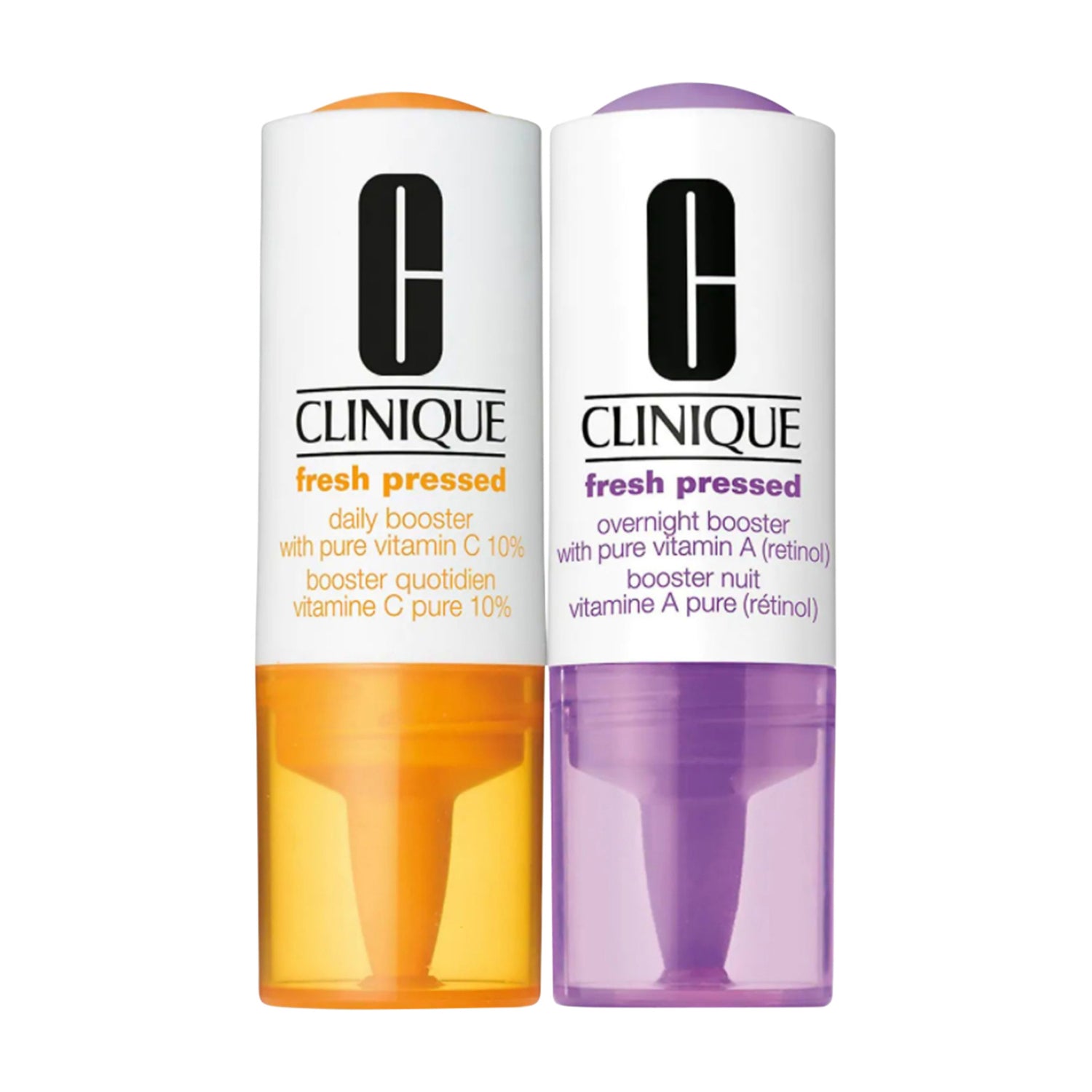 Clinique Fresh Pressed Clinical Daily + Overnight Boosters With Pure Vitamins C 10% + A (Retinol) main image.