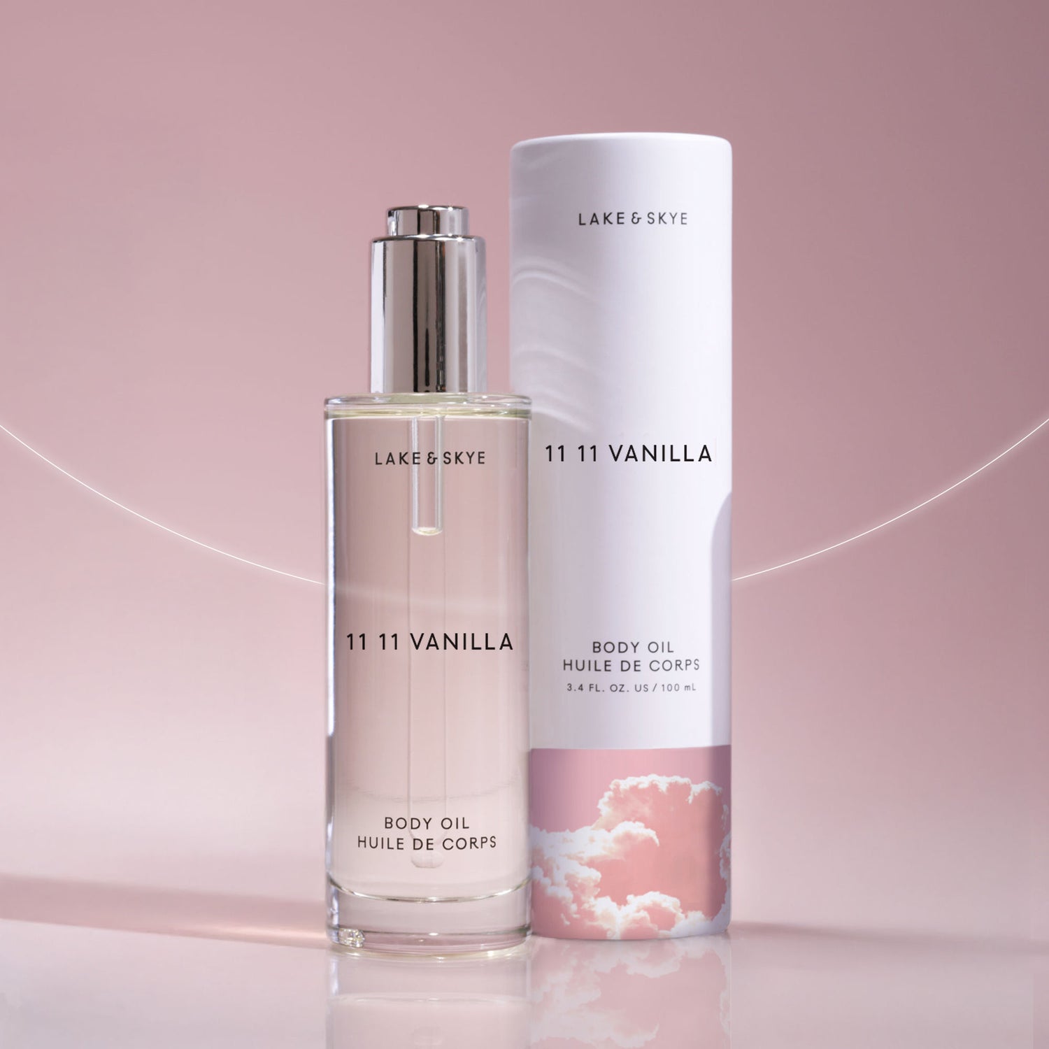 Image of the Lake & Skye 11 11 Vanilla Body Oil box