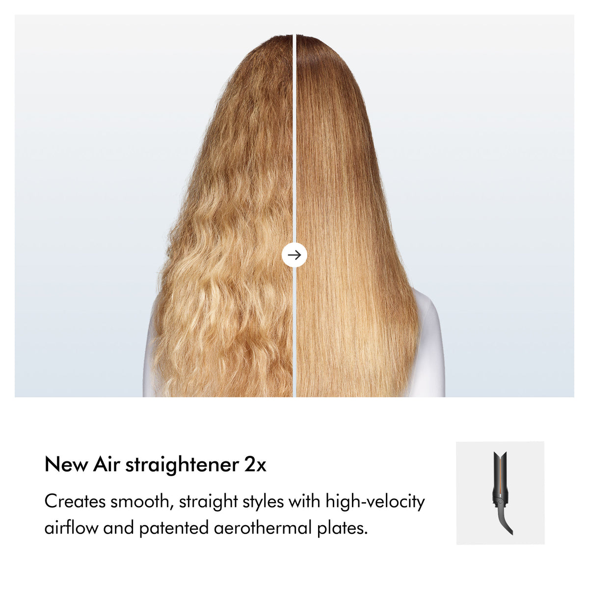 Before and after results of using Dyson Airwrap Co-anda2x Multi-Styler and Dryer Straight to Wavy Hair