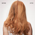 Before and after results of using Olaplex Nº.7 Bonding Oil
