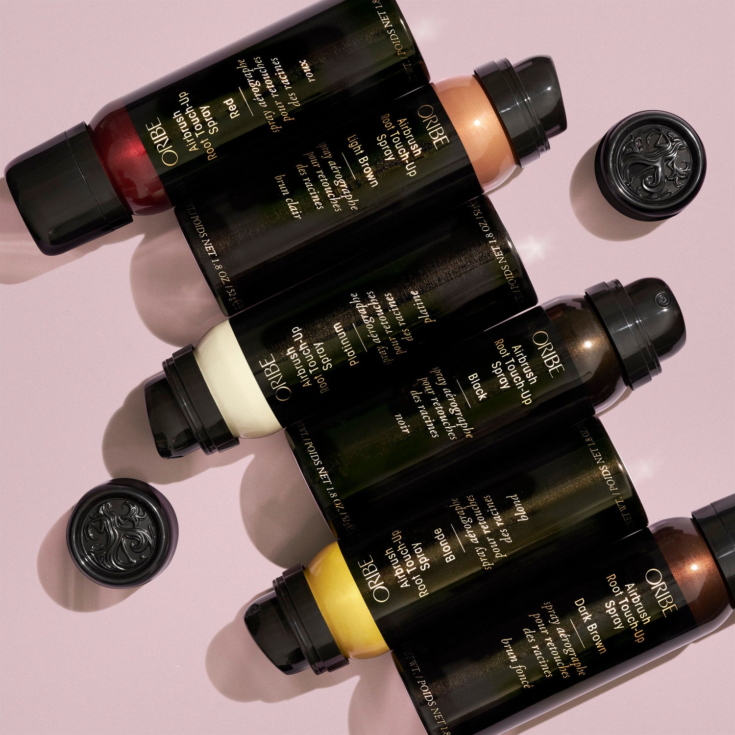 Lifestyle image of Oribe Airbrush Root Touch-Up Spray for Gray Coverage & Root Concealer