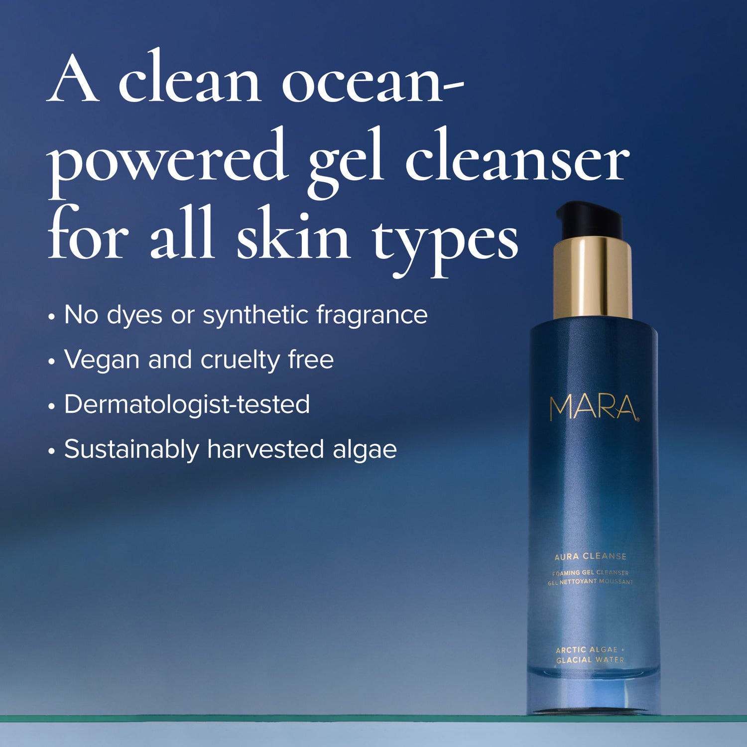 Lifestyle image of Mara Aura Cleanse Foaming Gel Cleanser