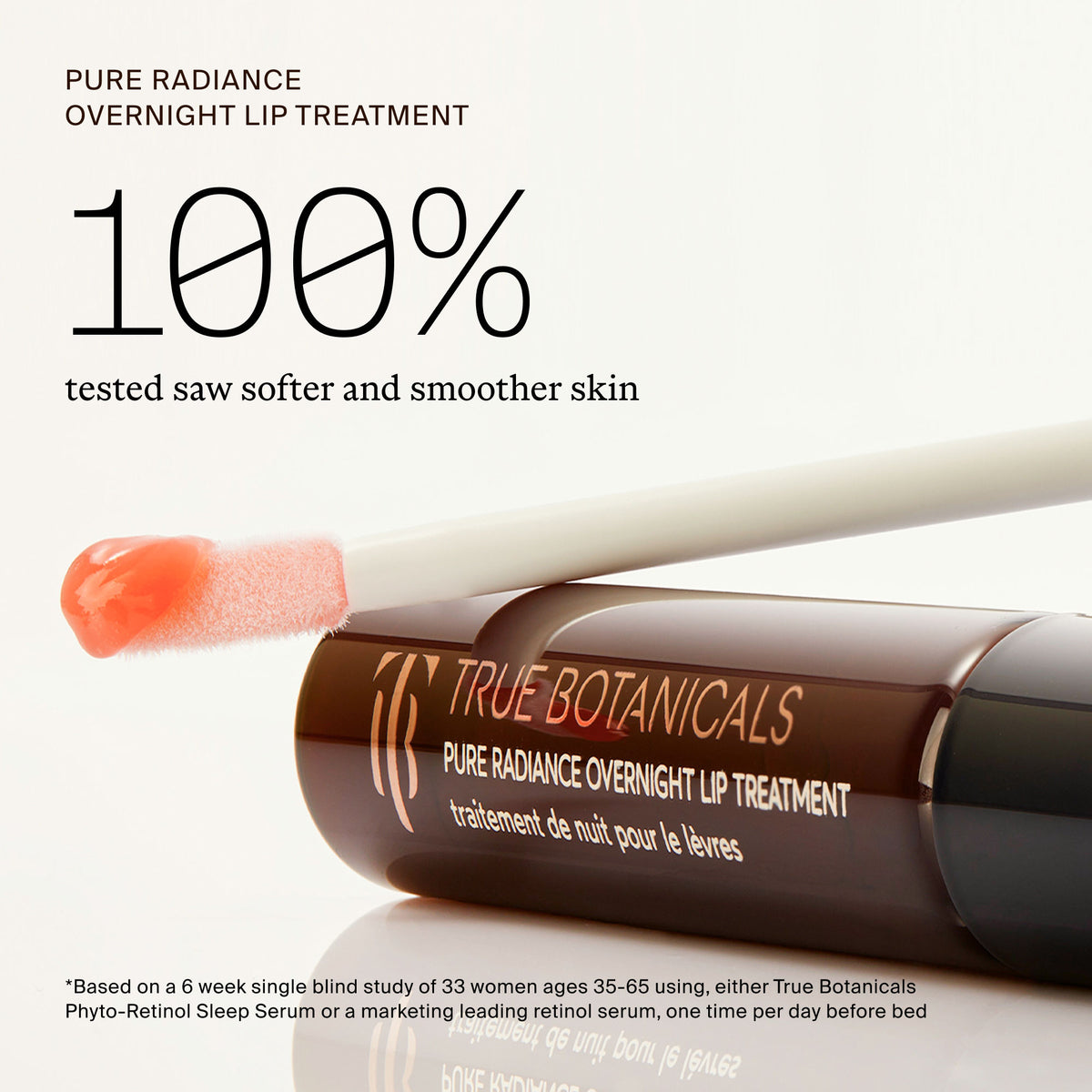 Lifestyle image of True Botanicals Pure Radiance Overnight Lip Treatment