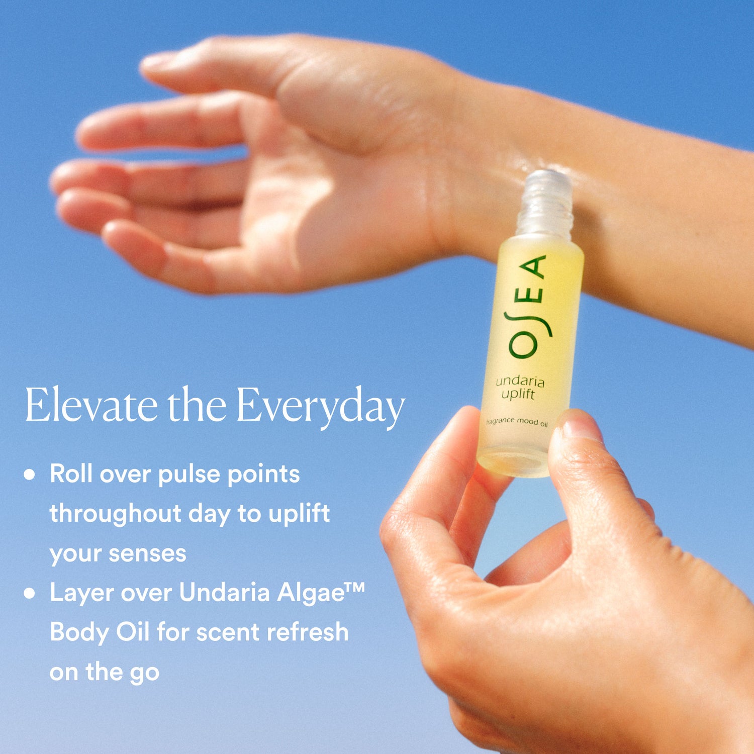 Lifestyle image of OSEA Undaria Uplift Fragrance Mood Oil