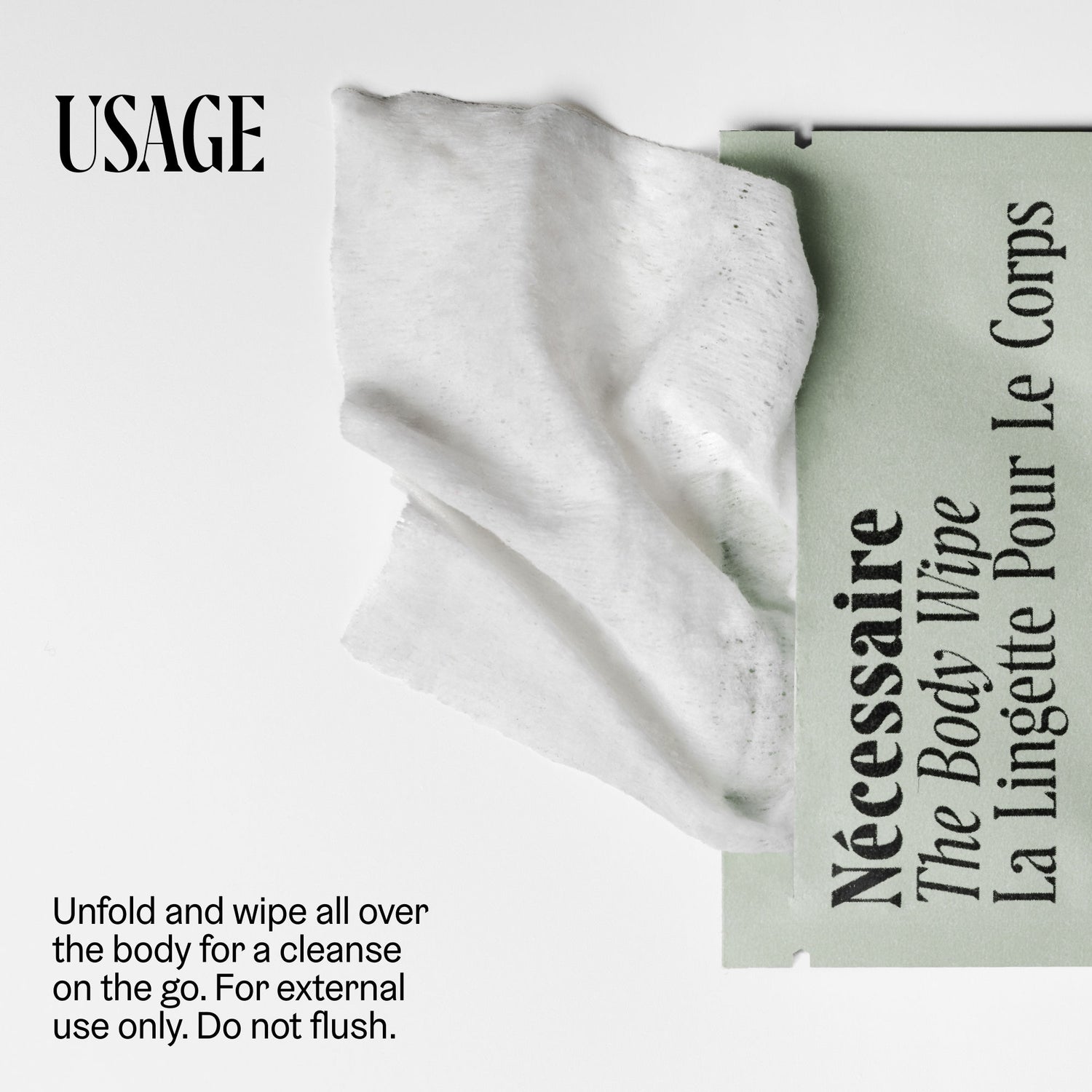 Lifestyle image of Nécessaire The Body Wipe Eucalyptus