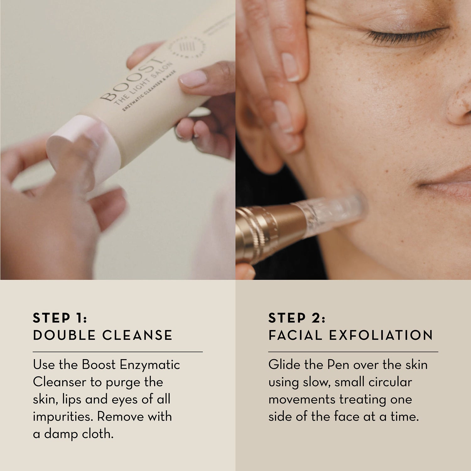 Lifestyle image of The Light Salon Boost Nano-Dermabrasion & Nano-Infusion Pen