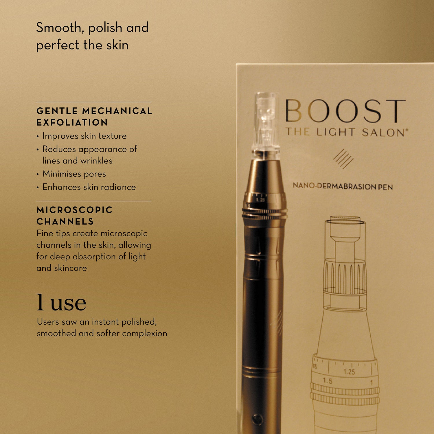 Lifestyle image of The Light Salon Boost Nano-Dermabrasion & Nano-Infusion Pen
