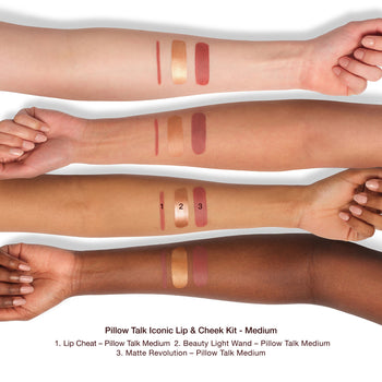 An arm swatch of Charlotte Tilbury Pillow Talk Icons On The Go (Limited Edition)