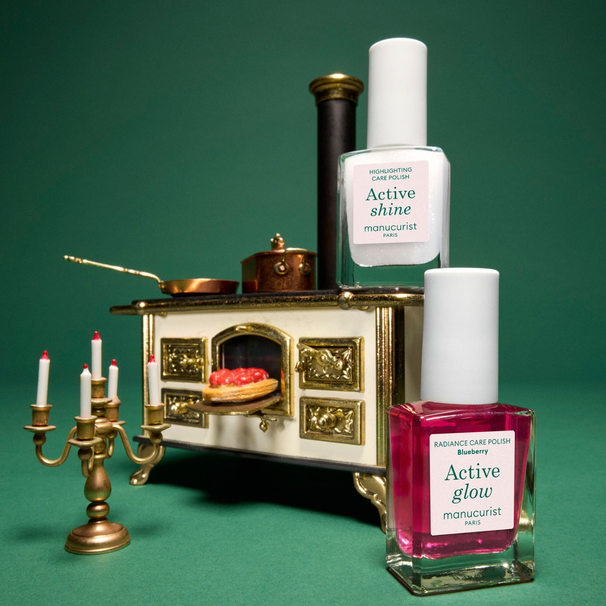 Lifestyle image of Manucurist Mini Active Nail Polish Duo (Limited Edition)