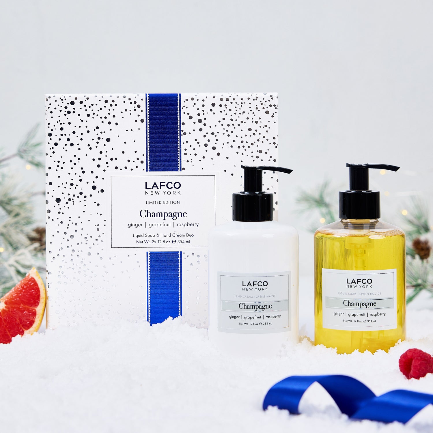 Lifestyle image of Lafco Champagne Hand Care Duo (Limited Edition)