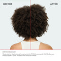 Before and after results of using Olaplex N°4Curl Bond Shaper Hydrating Curl Shampoo