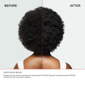 Before and after results of using Olaplex N°5Curl Bond Shaper Hydrating Curl Conditioner