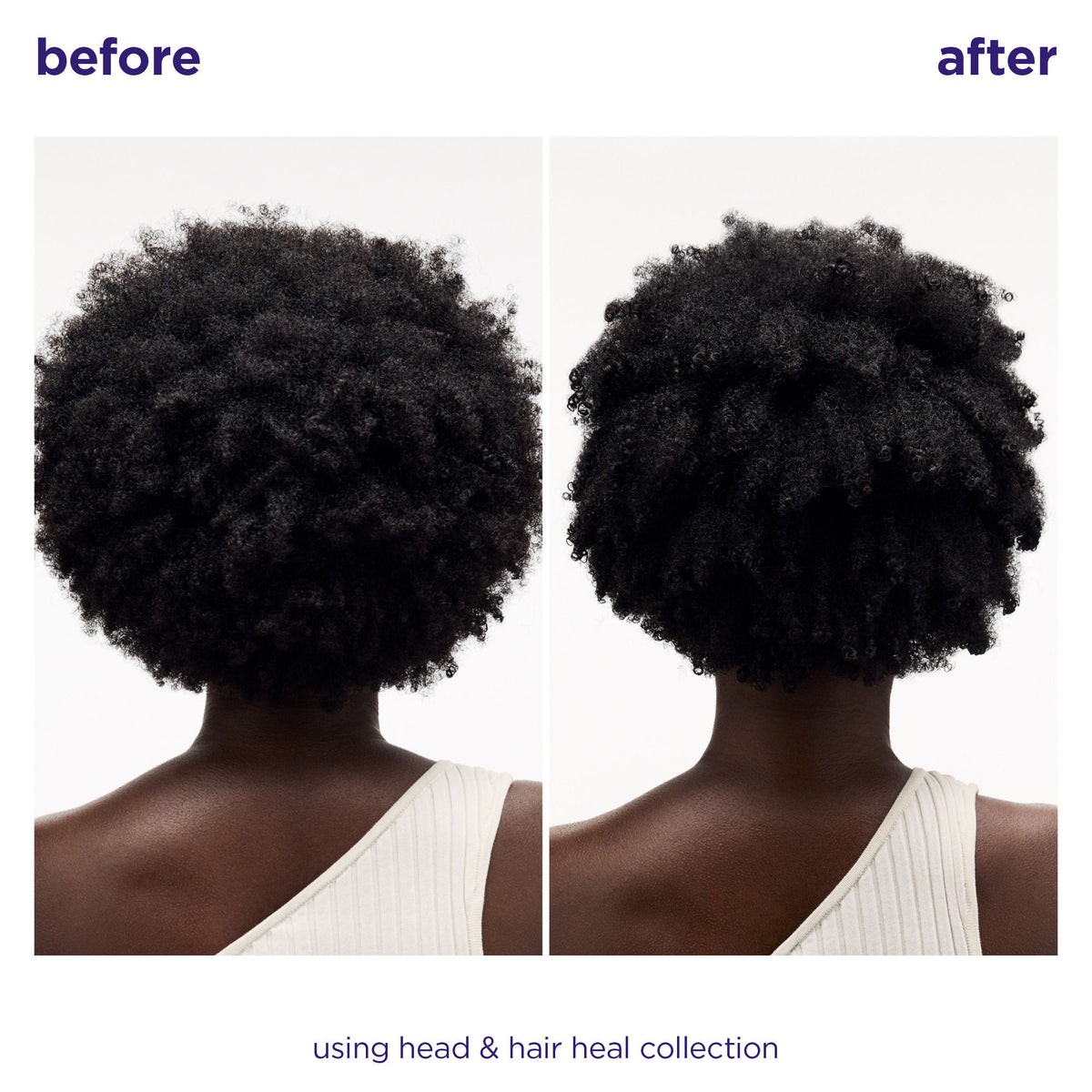 Before and after results of using Maria Nila Head & Hair Heal Beauty Box