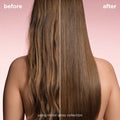 Before and after results of using Maria Nila Mirror Gloss Shampoo