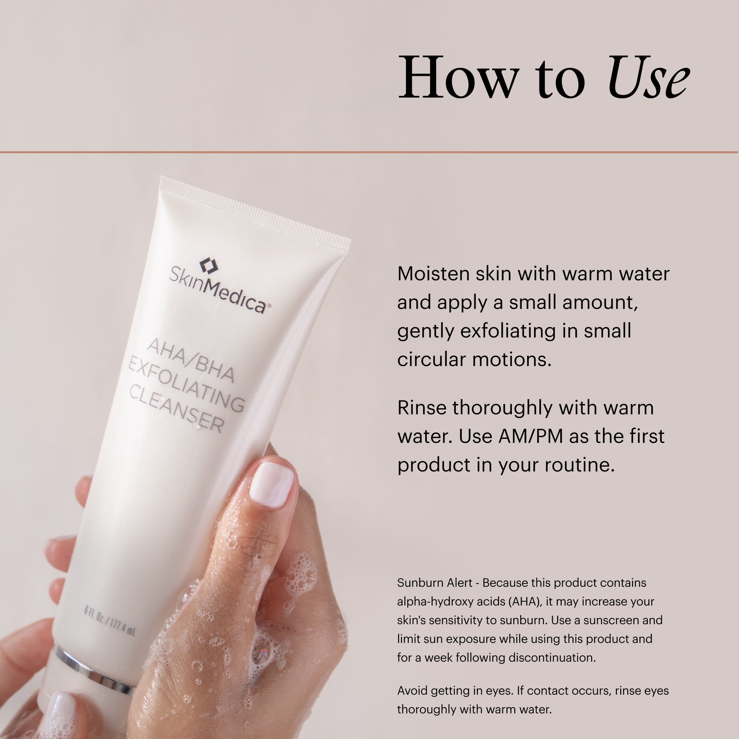 Information related to SkinMedica AHA/BHA Exfoliating Cleanser