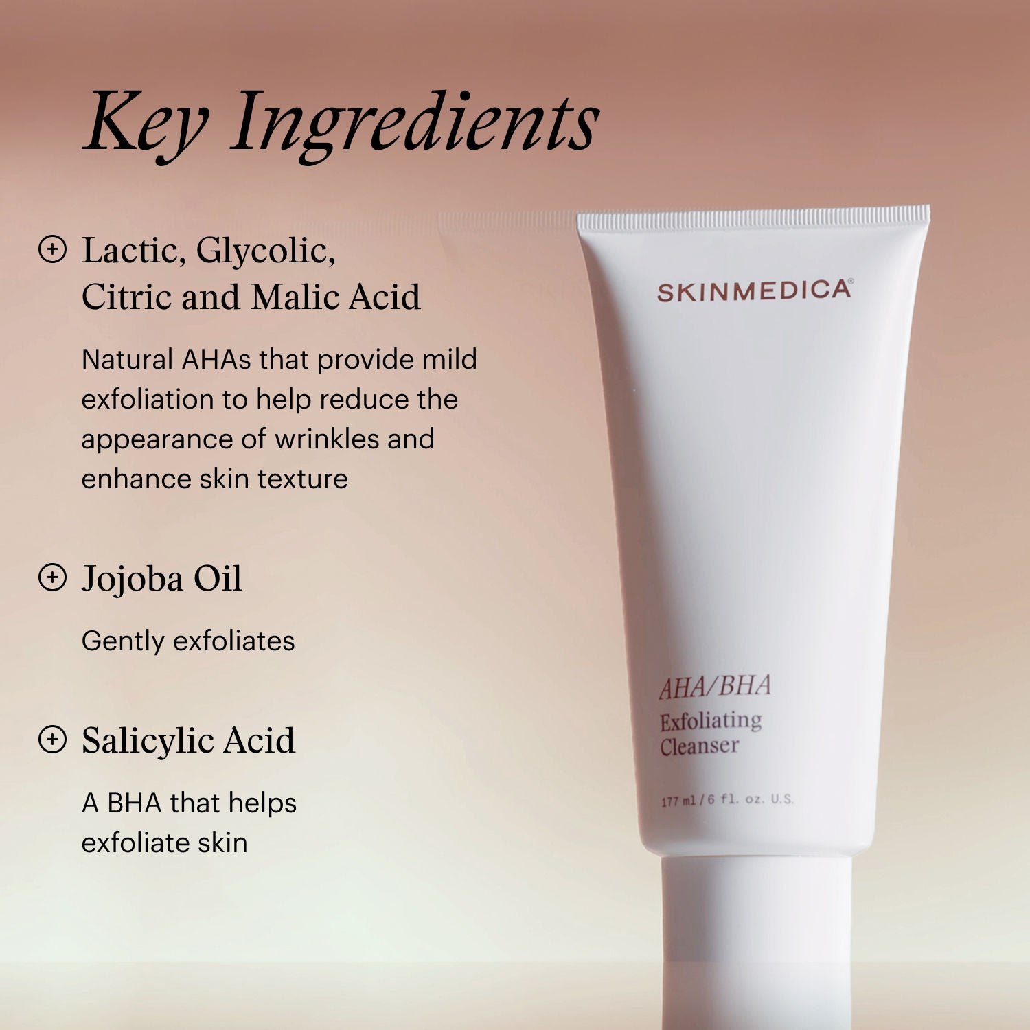 Information related to SkinMedica AHA/BHA Exfoliating Cleanser