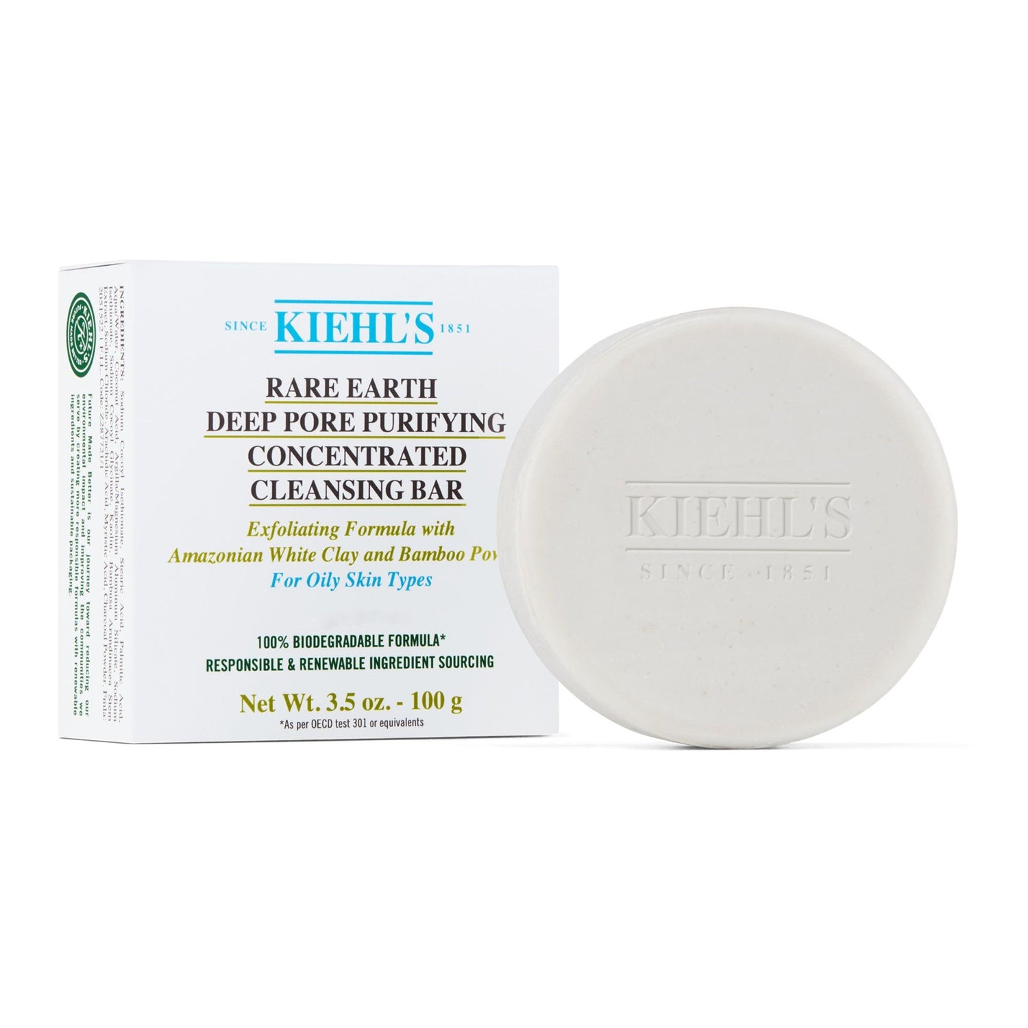 Kiehl's Since 1851 Rare Earth Deep Pore Purifying Concentrated Facial Cleansing Bar main image