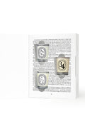 Image of an open Diptyque Holiday Surprise Set with 3 Miniature Candles (Limited Edition)