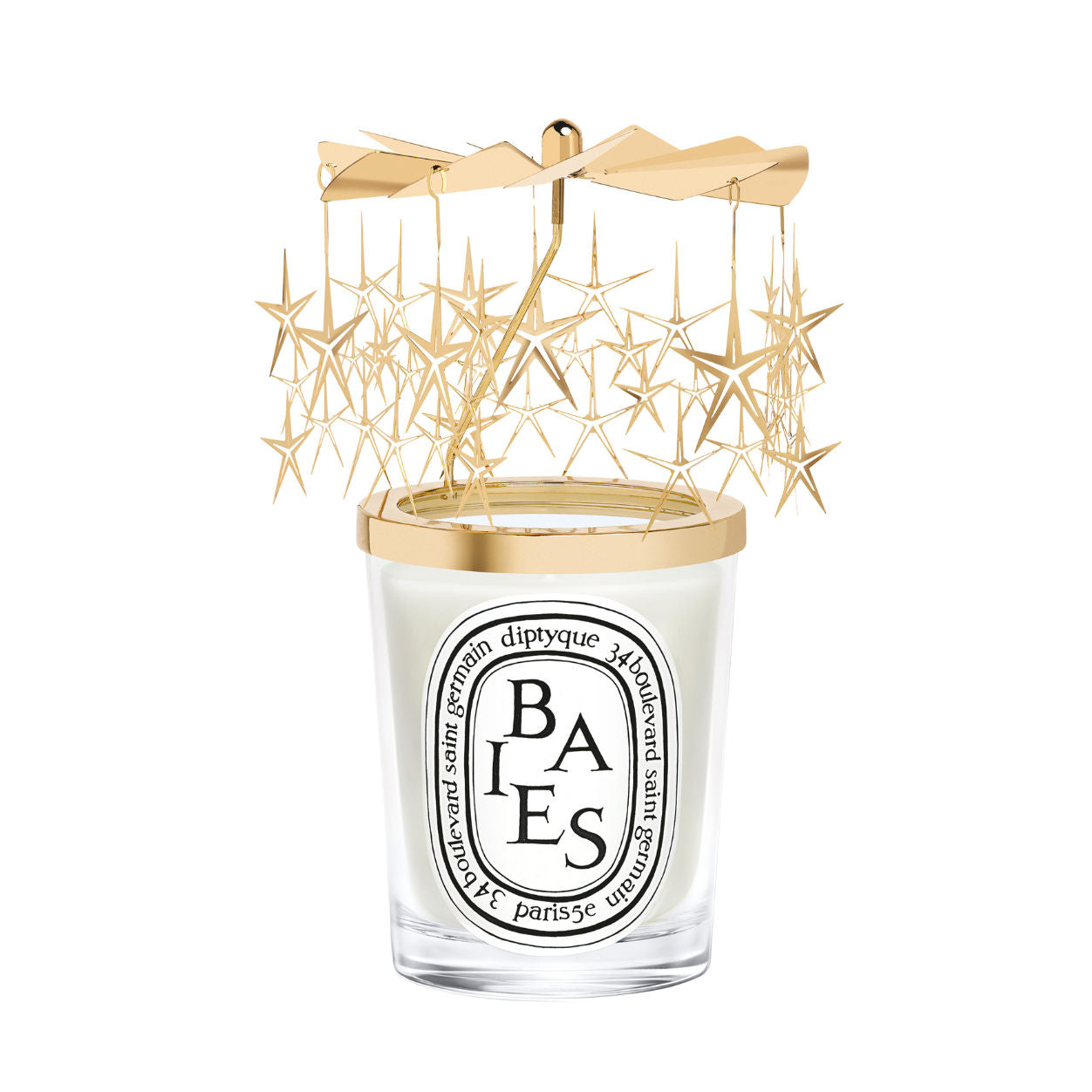 Image of an open Diptyque Holiday Carousel Baies Classic Candle Set (Limited Edition)