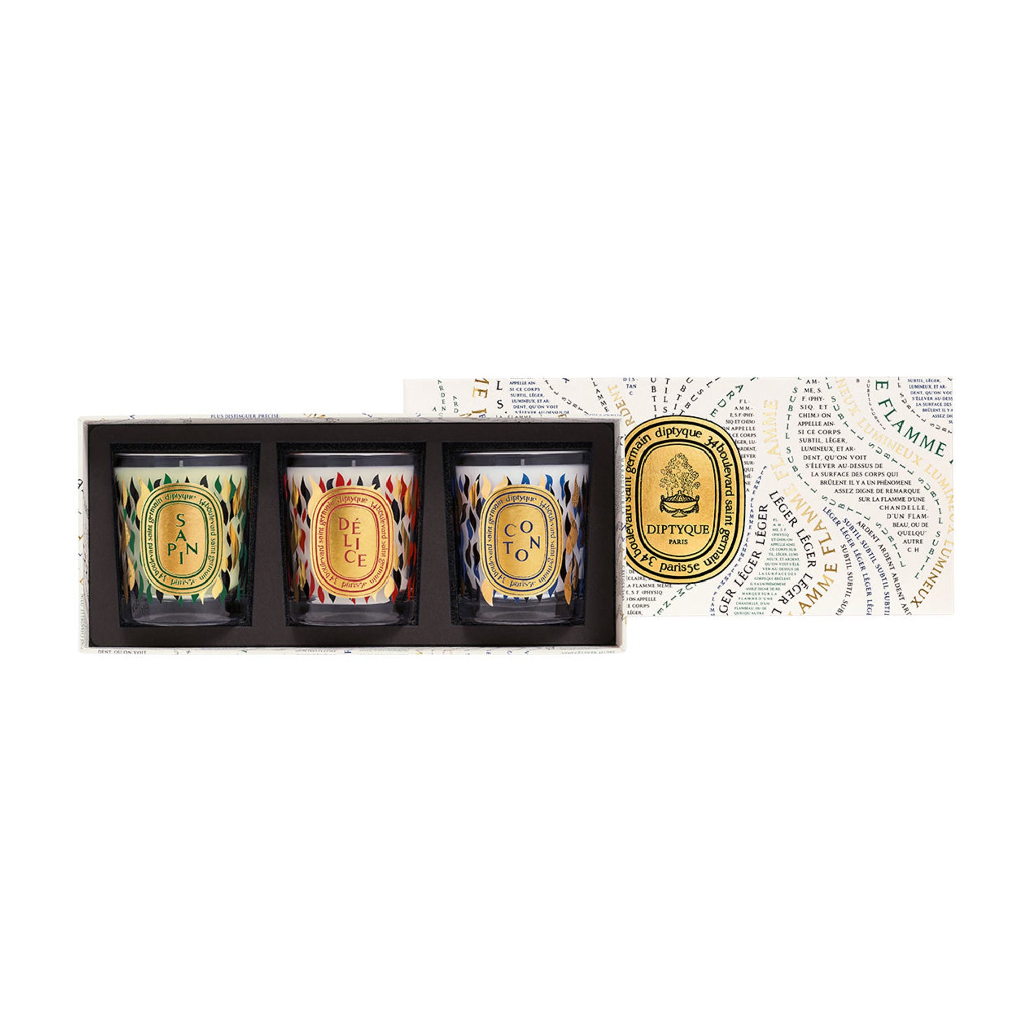 Diptyque Sapin, Coton and Delice Holiday Candle Gift Set (Limited