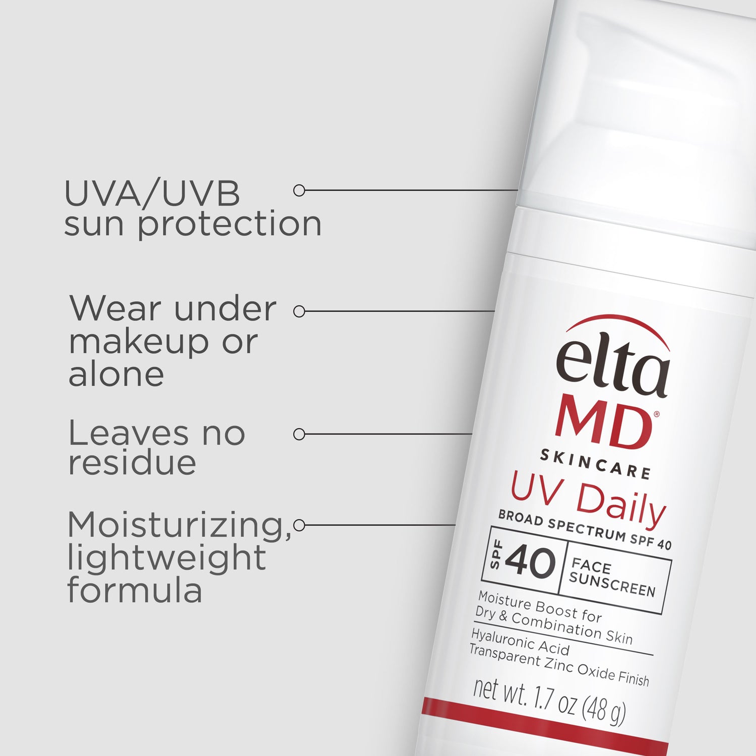 Information related to EltaMD UV Daily Broad-Spectrum Facial Sunscreen SPF 40