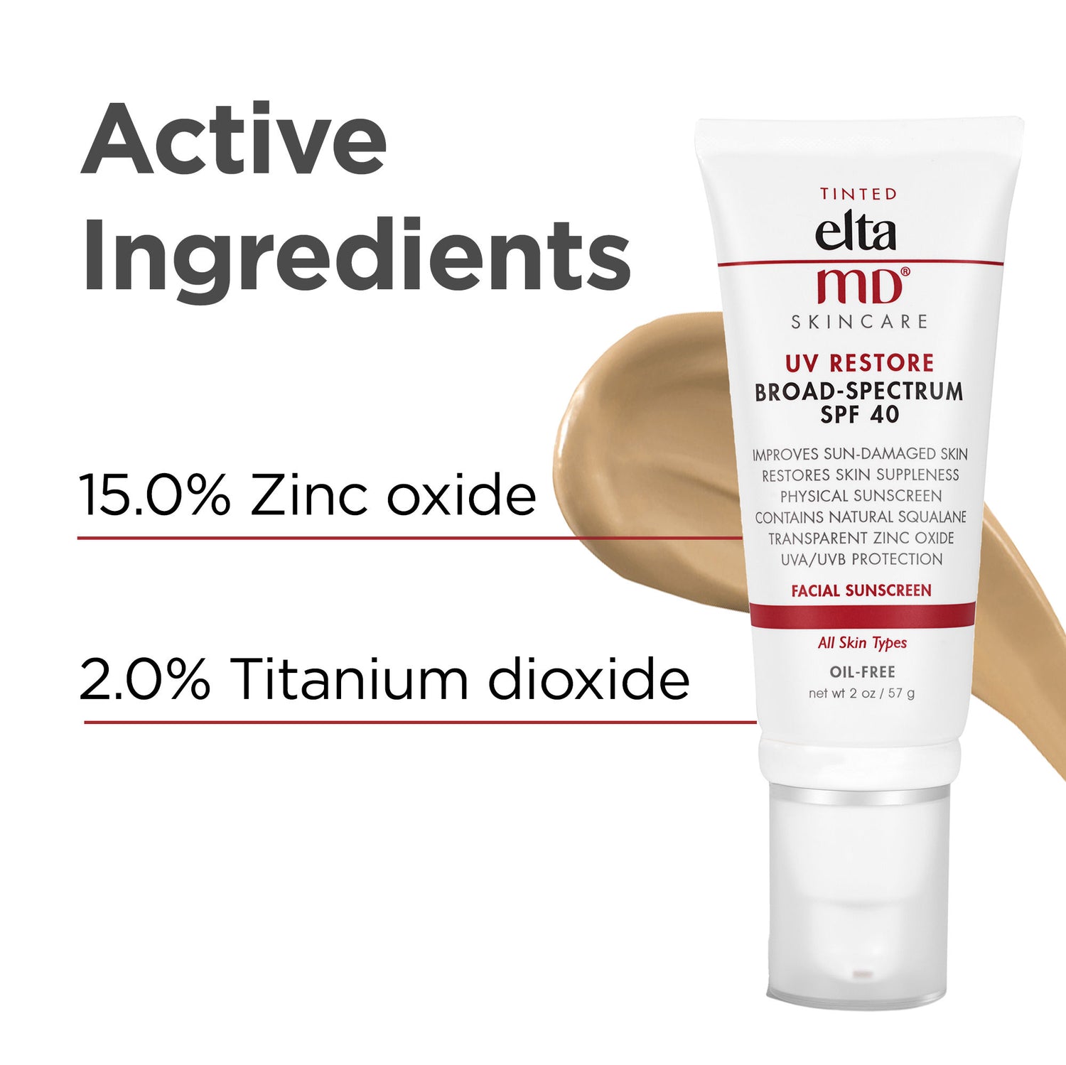 Information related to EltaMD UV Restore Tinted Broad-Spectrum Facial Sunscreen SPF 40