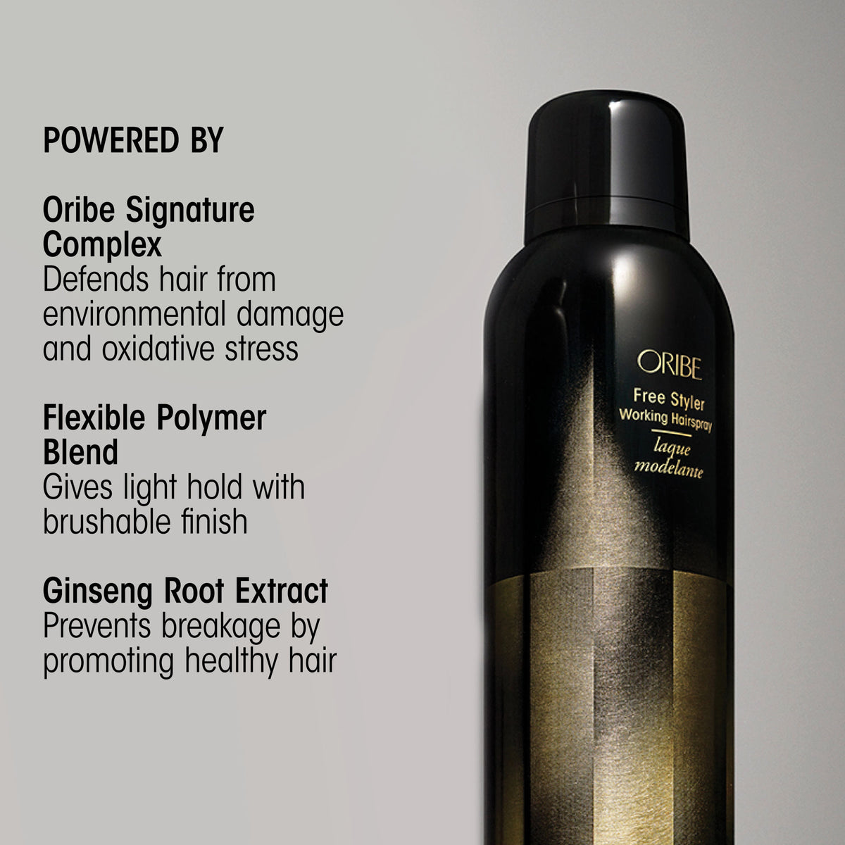 Information related to Oribe Freestyler Working Hairspray for Light Brushable Hold