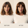 Before and after results of using Christophe Robin Shade Variation Mask Warm Chestnut