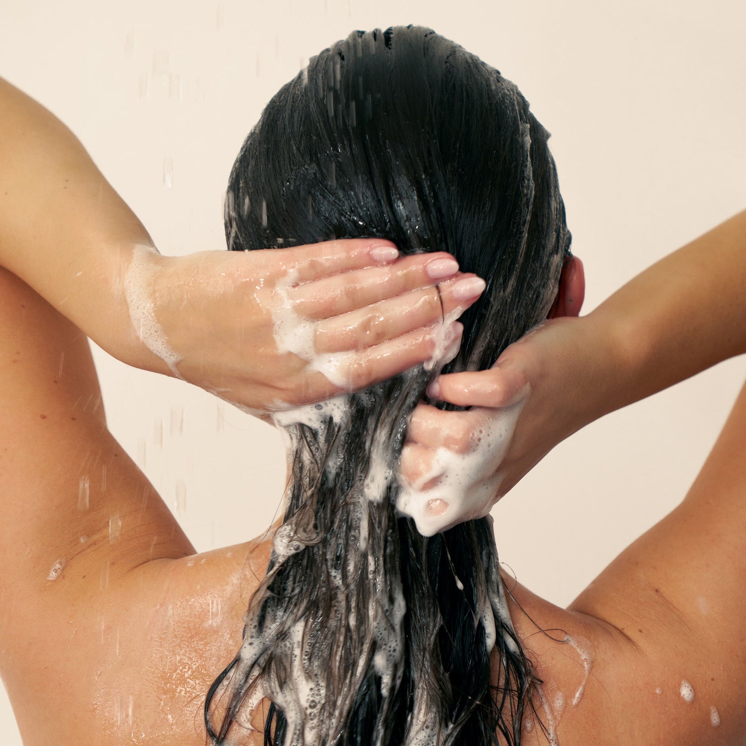 Model image of Christophe Robin Fortifying Shampoo with Amaranth Peptides