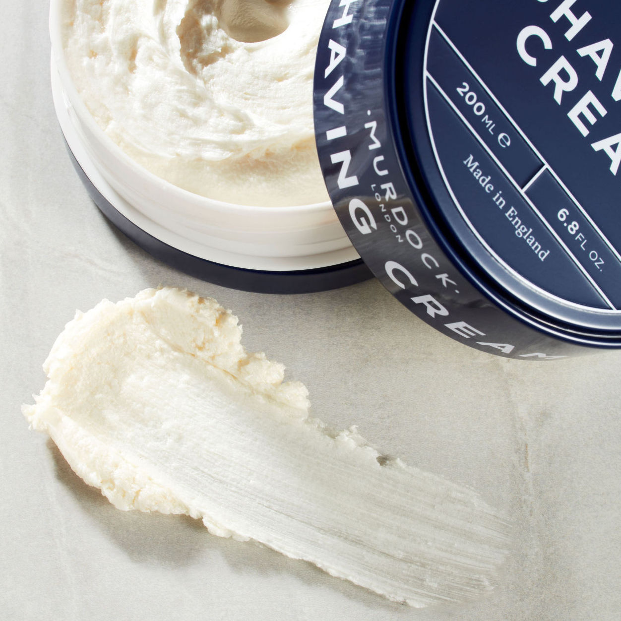 Image of an open Murdock London Shaving Cream