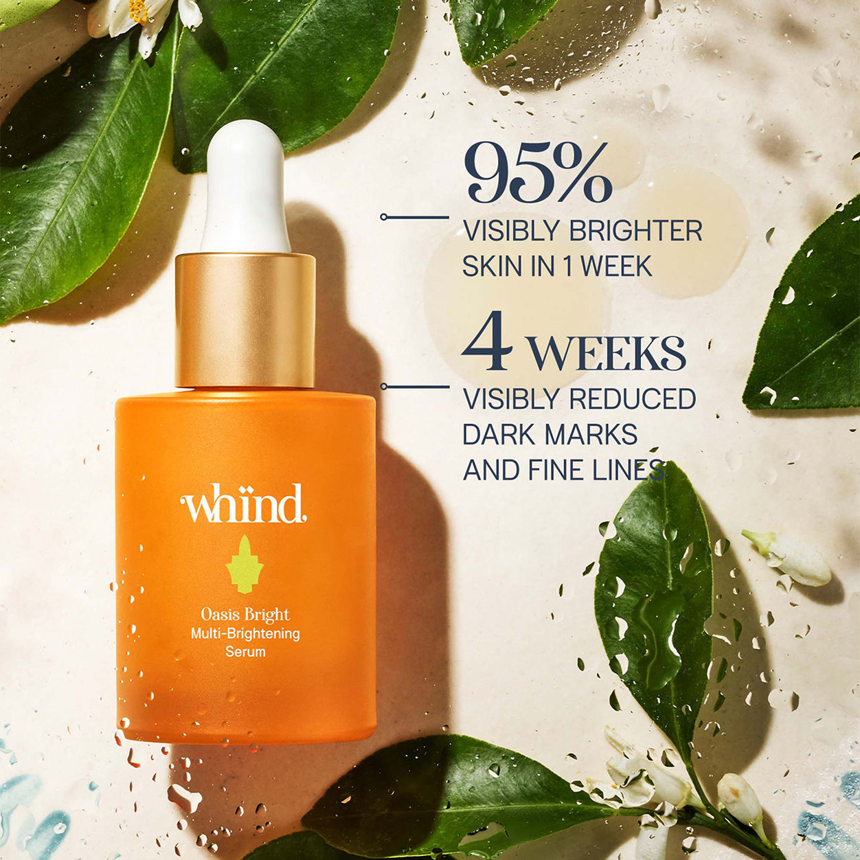 Lifestyle image of Whind Oasis Bright Multi Brightening Serum