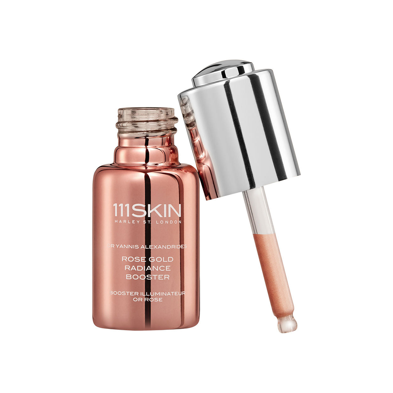 Image of an open 111SKIN Rose Gold Radiance Booster Serum