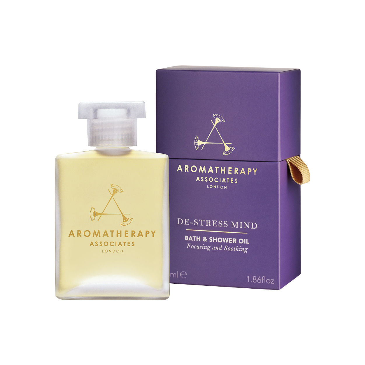 Image of the Aromatherapy Associates De-Stress Mind Bath and Shower Oil box