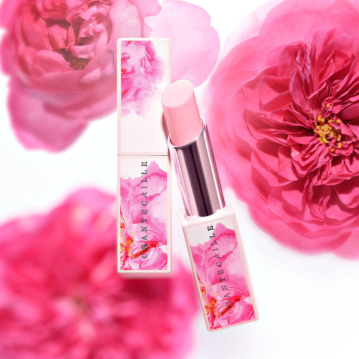 Lifestyle image of Chantecaille Rose de Mai Lip Balm