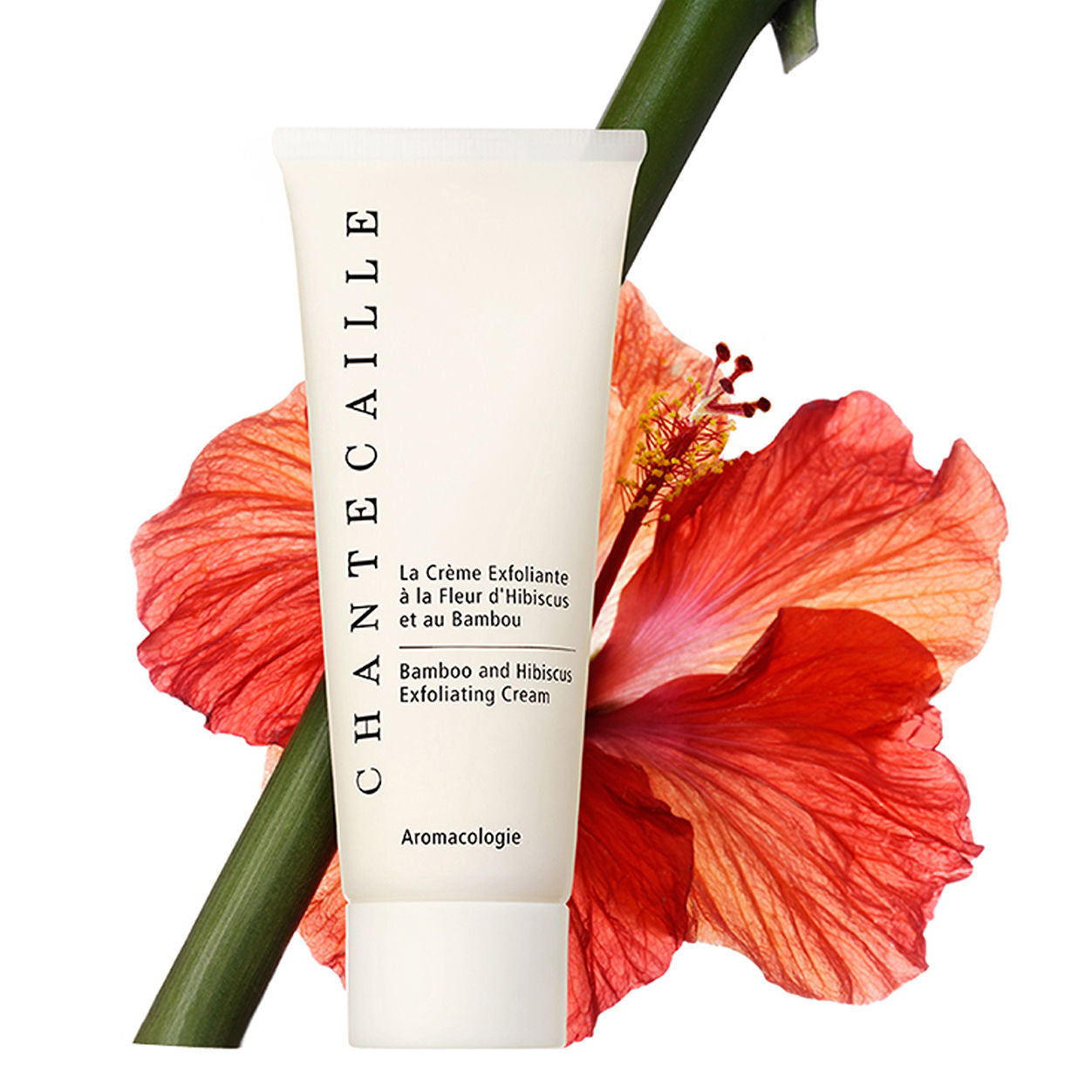 Lifestyle image of Chantecaille Bamboo and Hibiscus Exfoliating Cream