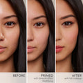 Before and after results of using Jane Iredale Smooth Affair Mattifying Face Primer