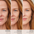 Before and after results of using Jane Iredale Smooth Affair Mattifying Face Primer