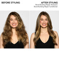 Before and after results of using Bumble and Bumble Bond-Building Repair Conditioner