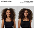 Before and after results of using Bumble and Bumble Travel-Size Hydrating + Frizz Reducing Hair Set